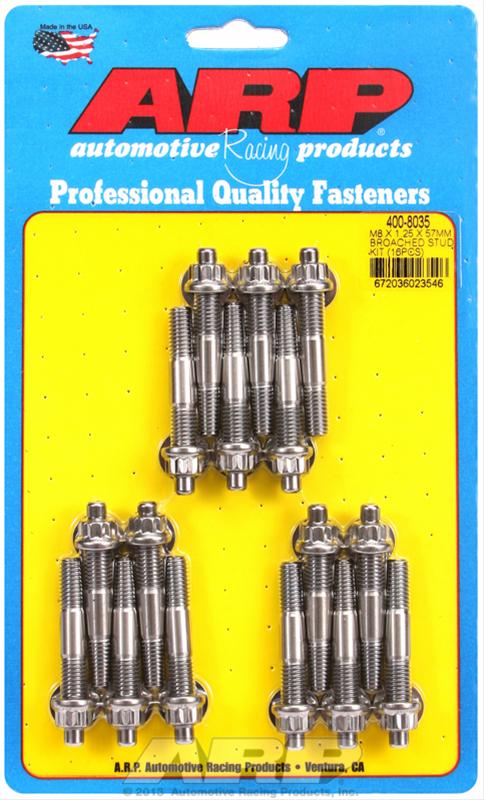 ARP ARP M8 X 1.25 X 57mm broached stud kit - 16pcs (400-8035) SR