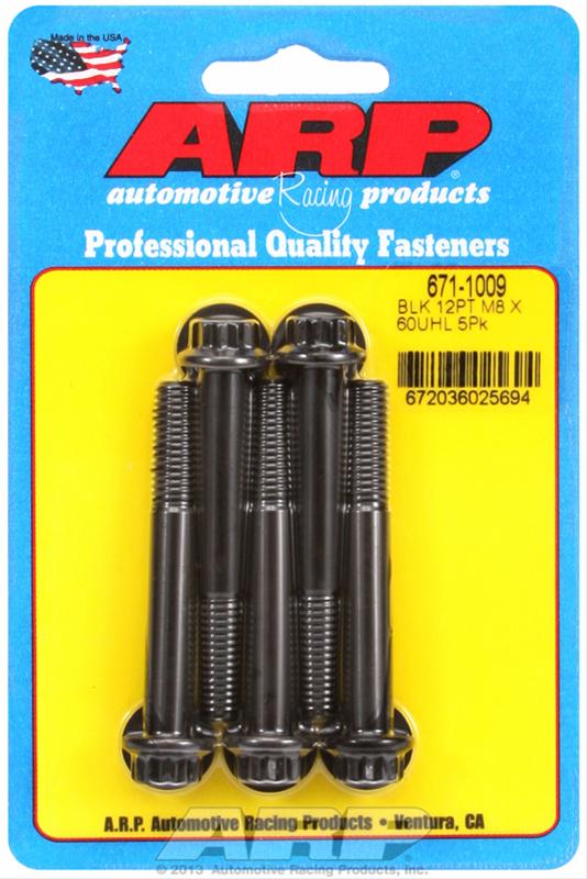 ARP ARP M8 x 1.25 x 60  12pt black oxide bolts (671-1009) SR