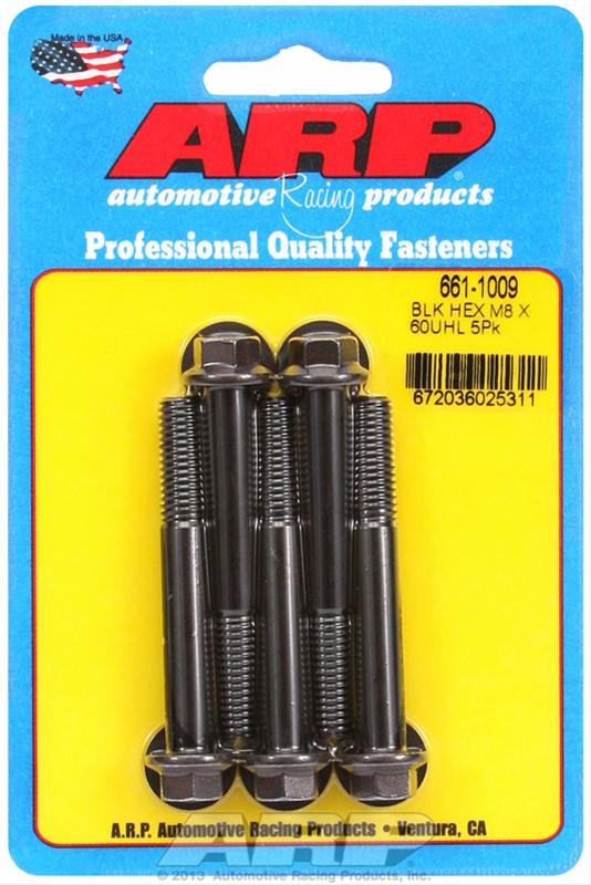 ARP ARP M8 x 1.25 x 60  hex black oxide bolts (661-1009) SR