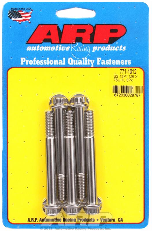 ARP ARP M8 x 1.25 x 75 12pt SS bolts (771-1012) SR