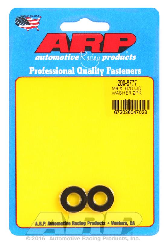 ARP ARP M9 ID .670 OD chamfer black washers (200-8777) SR