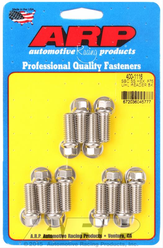 ARP ARP SB Chevy SS hex .875 UHL header bolt kit (400-1116) SR
