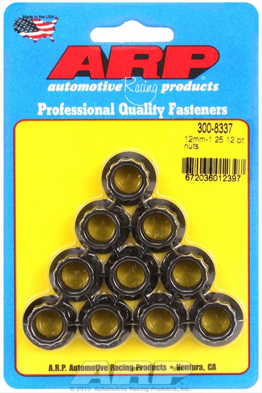 ARP Fasteners CLEARANCE ARP 300-8337 12m x 1.25" 12-Point Nut - 10 Piece (300-8337) SR