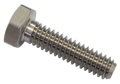 ASTRO 1/4-28 UNF x 1.250" UHL, Hex Head, 3/4" Thread Length, Each Astro Titanium Titanium Bolt AST-5412 SR