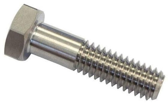 ASTRO 3/8-24 UNF x 1.375" UHL, Hex Head, 7/8" Thread Length, Each Astro Titanium Titanium Bolt AST-5613 SR