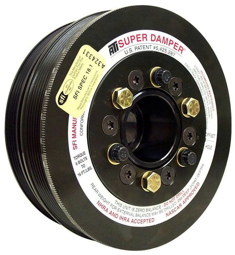 ATI Suit GM LS Series LS1 F-Body & LS1/LS2 04-06 GTO, OEM Diameter With A ATI Performance Super Damper Harmonic Balancer 7.425" Dia. SFI Approved ATI917242 SR