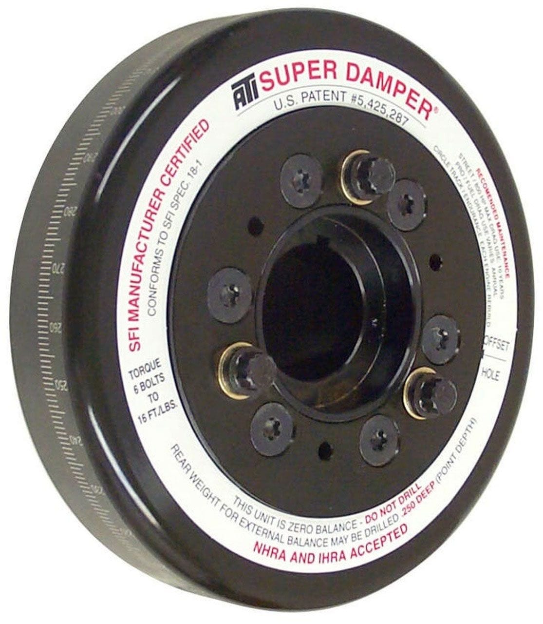 ATI Suit SB Chev, Internal Balance With Standard OEM Front, 3-Ring ATI Performance Light Super Damper Harmonic Balancer 7" Dia. SFI Approved ATI917780 SR