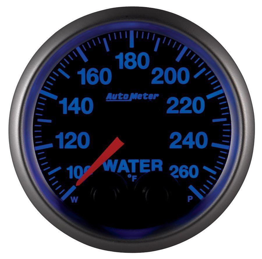 AUTOMETER 2-1/16", Programmable Warning Function, 100-260°F Auto Meter Elite Series Water Temperature Gauge AU5654 SR