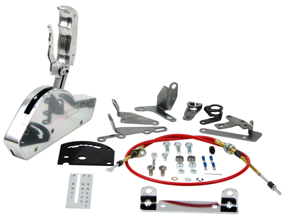 B&M 3 & 4 Speed Gate Shifter, CNC Machined From Billet Aluminium, 4' Cabl B&M Street Bandit Shifter BM81050 SR