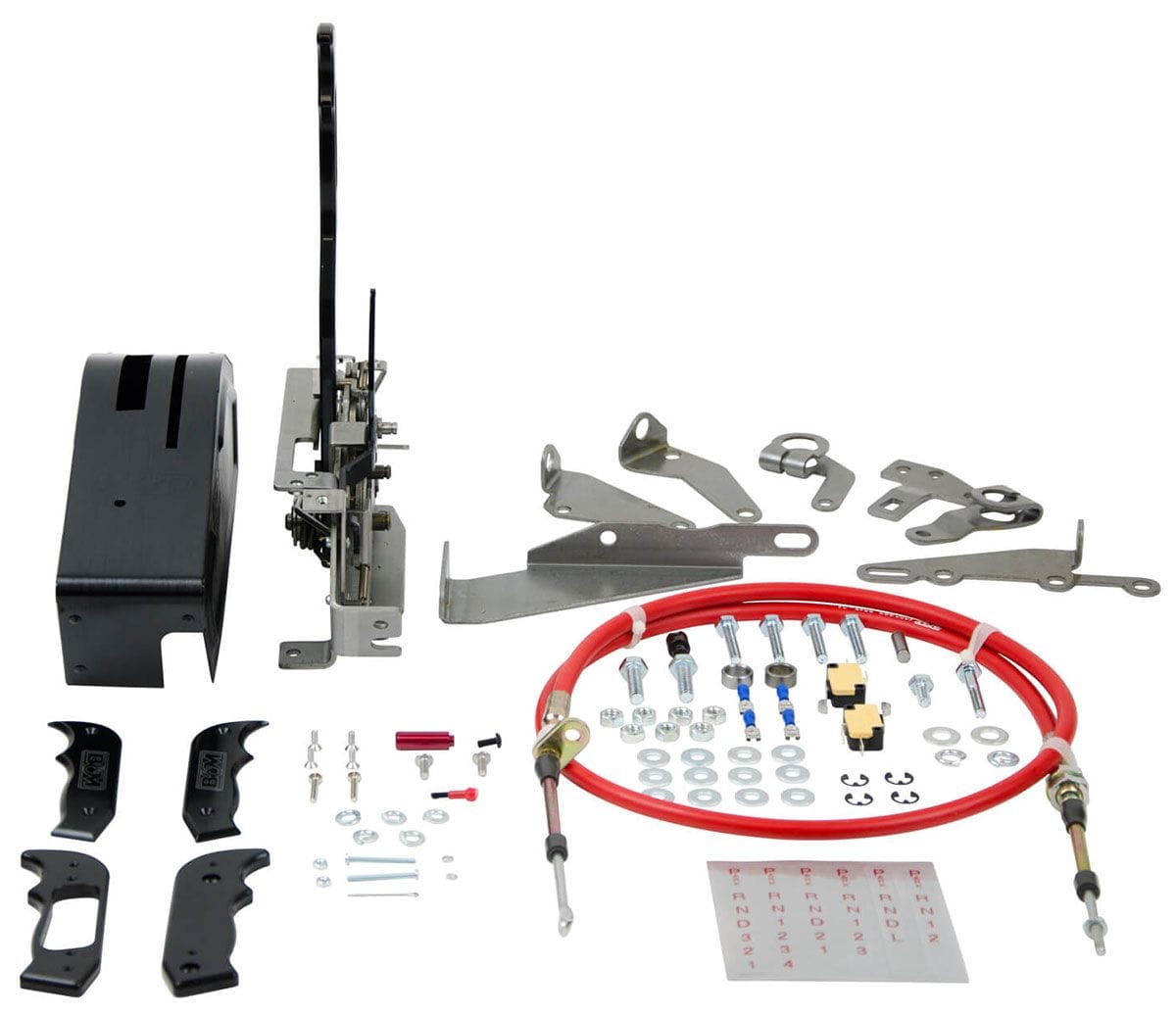 B&M Fits 3 & 4 speed GM, Ford & Chrysler transmissions, Pistol grip, Black B&M Stealth Pro Ratchet Shifter BM81120 SR