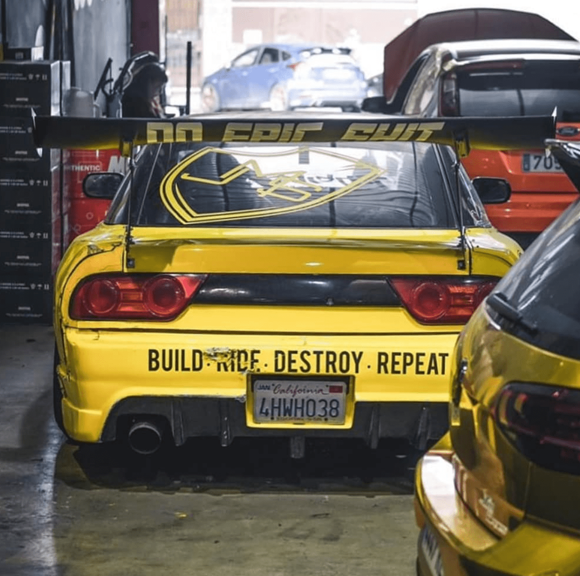 BCL - Big Country Labs Wing Kits Flat Mount + Street / Fiberglass / 1700mm S13 240SX Atmosphere Demolisher - Complete Kit SR