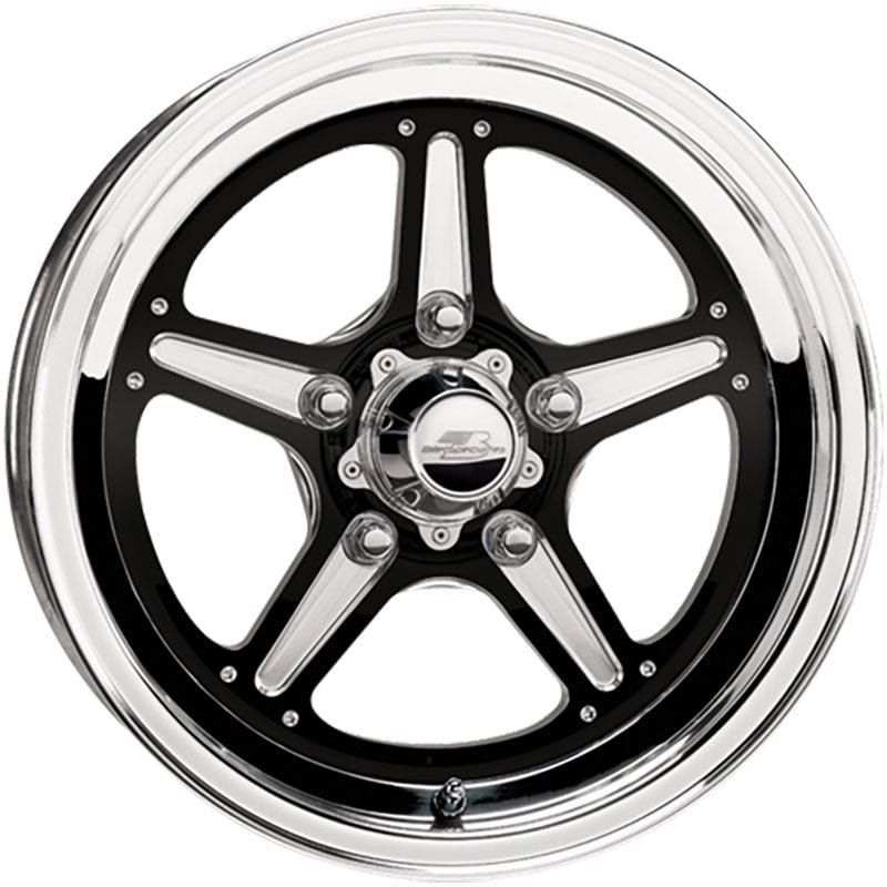 BILLET 5 x 4.5" Bolt Circle with 3.5" Backspace Billet Specialties Street Lite Wheel 15" x 6" - Black BSBRS035606535N SR