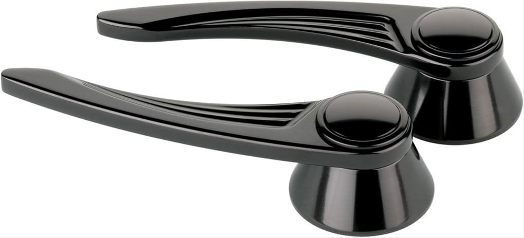 BILLET Black Suit GM/Ford 1949-Up With 1/2" Spline Billet Specialties Ball Milled Interior Door Opening Handles BSBLK45525 SR