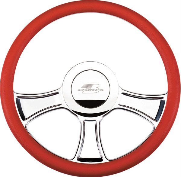 BILLET Half Wrap, Horn Button and Adapter Sold Separately Billet Specialties 14" Billet "Chicayne" Steering Wheel BS30765 SR