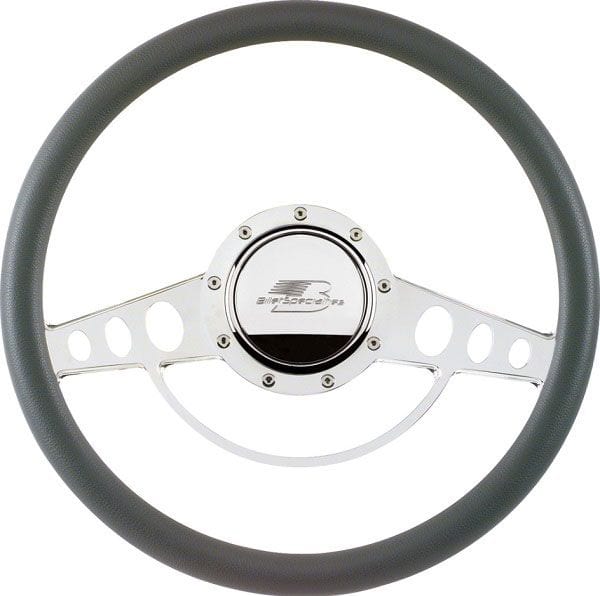 BILLET Half Wrap, Horn Button and Adapter Sold Separately Billet Specialties 14" Billet "Classic" Steering Wheel BS30725 SR