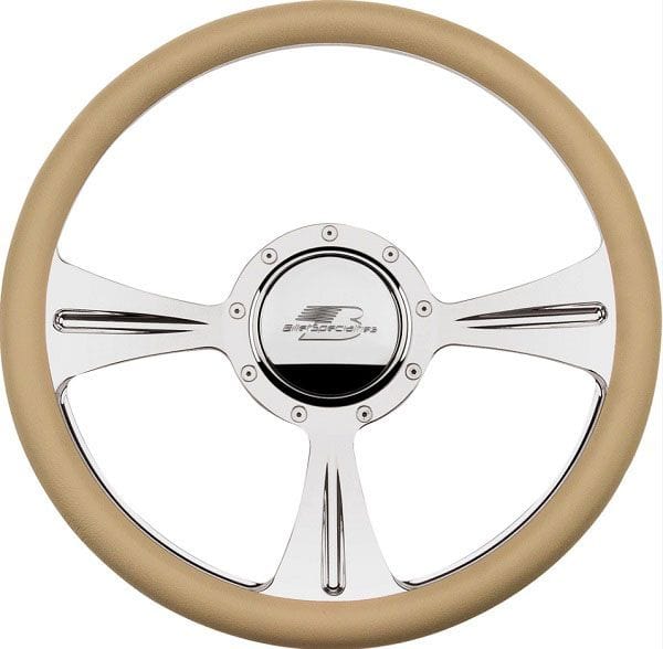 BILLET Half Wrap, Horn Button and Adapter Sold Separately Billet Specialties 14" Billet "GTX01" Steering Wheel BS30935 SR