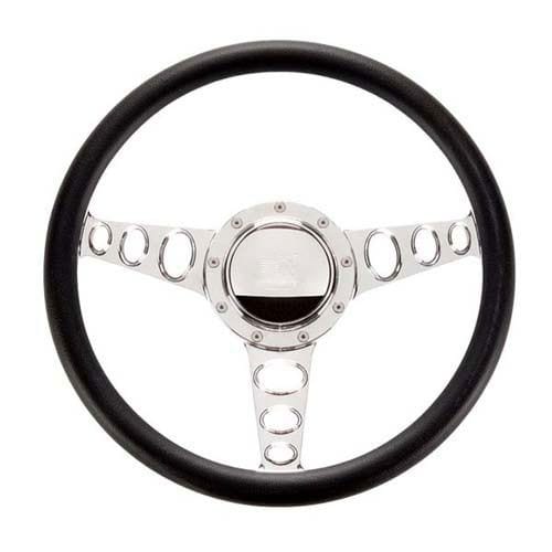 BILLET Half Wrap, Horn Button and Adapter Sold Separately Billet Specialties 14" Billet "Outlaw" Steering Wheel BS30445 SR