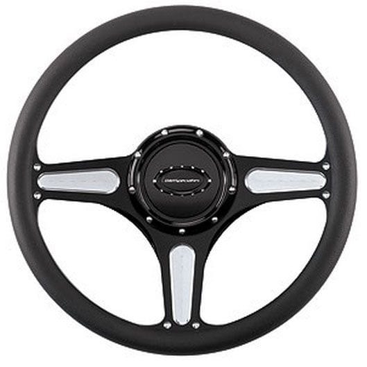 BILLET Half Wrap, Horn Button and Adapter Sold Separately Billet Specialties 14" Billet "Street Lite" Black Steering Wheel BSBLK30103 SR