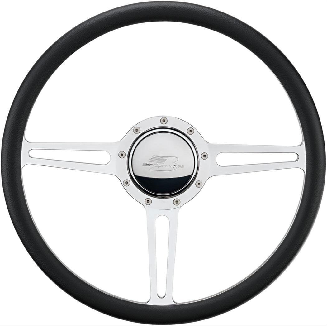 BILLET Half Wrap, Horn Button and Adapter Sold Separately Billet Specialties 15.5" Billet "Split Spoke" Steering Wheel BS34137 SR