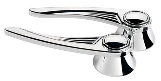 BILLET Suit Ford To 1948 With 3/8", Square Spline, 4-13/32" Length (Pair) Billet Specialties Ball Milled Interior Door Opening Handles - Polished BS45325 SR