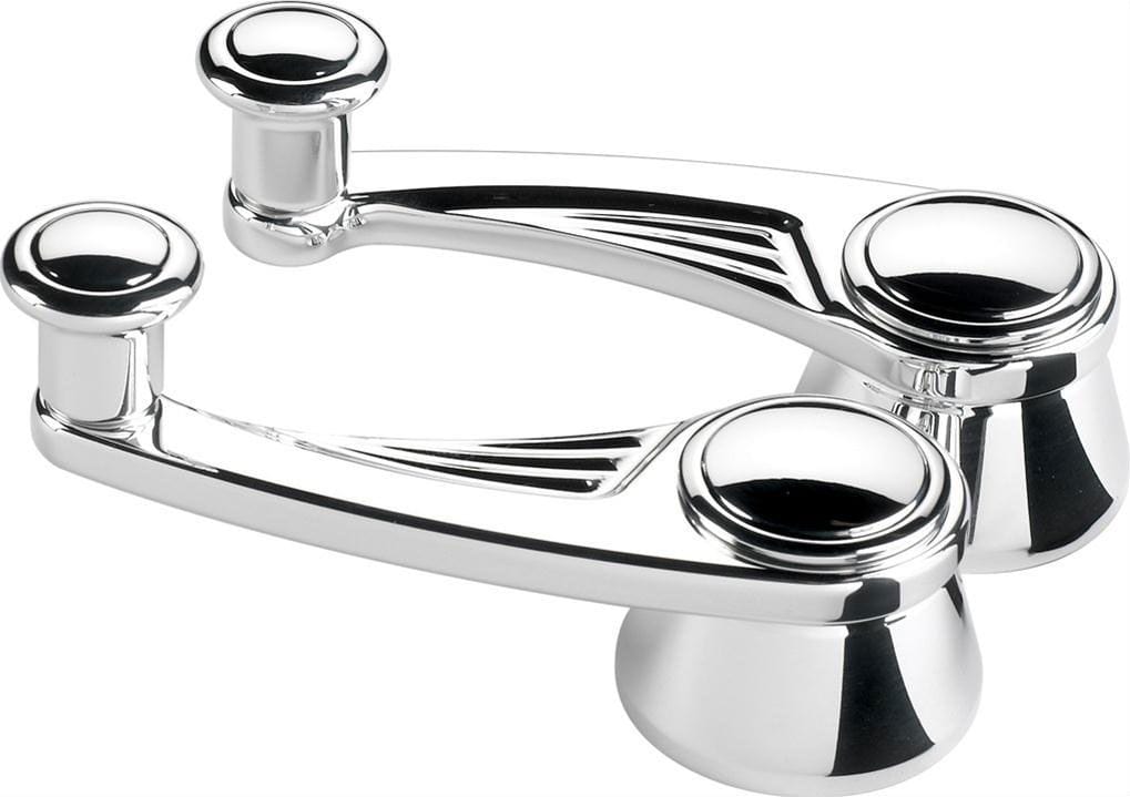BILLET Suit GM & Ford 1949-On With 1/2" Round Spline, 3-5/32" Length (Pair) Billet Specialties Ball Milled Interior Vent Window Crank Handles - Polished BS47525 SR