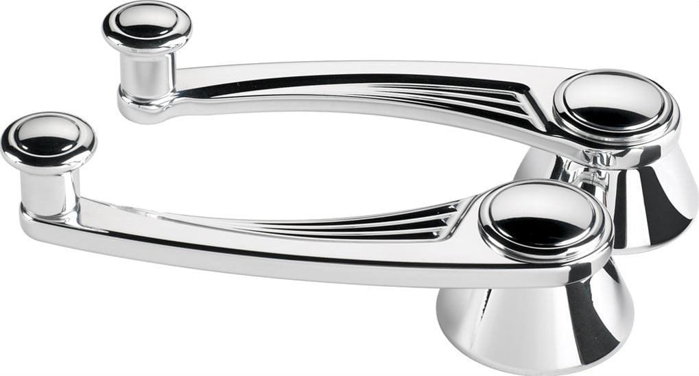 BILLET Suit GM & Ford 1949-On With 1/2" Round Spline, 4-13/32" Length (Pair) Billet Specialties Ball Milled Interior Window Crank Handles - Polished BS46525 SR