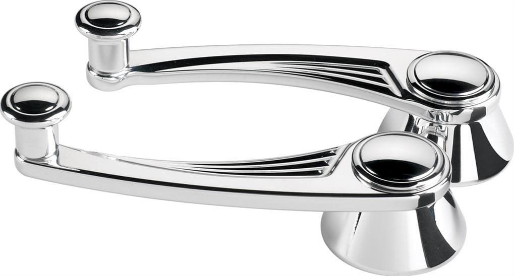 BILLET Suit GM To 1948 With 7/16" Round Spline, 4-13/32" Length (Pair) Billet Specialties Ball Milled Interior Window Crank Handles - Polished BS46425 SR