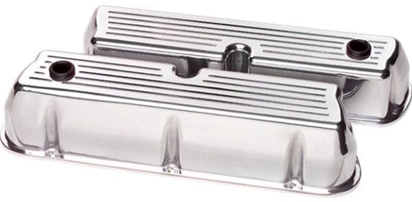 BILLET Suit SB Ford 289-302-351 Windsor - Tall Billet Specialties Aluminium Valve Covers Ball Milled - Polished BS95320 SR