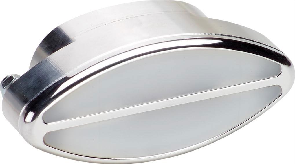 BILLET With Clear Lense, 2 H x 4 W x 1-1/2 D (Each) Billet Specialties Elliptical/Oval Interior Light - Polished BS60320 SR