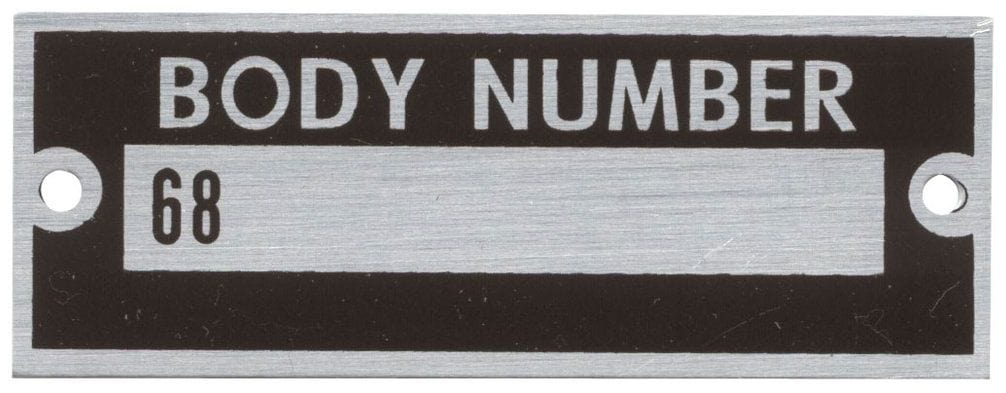 BOBDRAKE Bob Drake Bob Drake Body Number Plate BD68-14002 SR