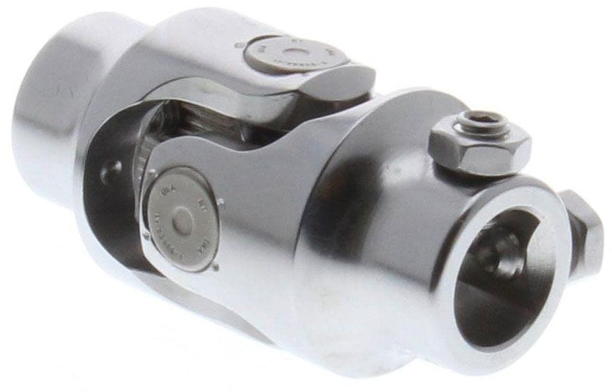 BORGESON 3/4"-36 x 3/4"DD - Spline x Spline Borgeson Borgeson Polished Stainless Steel Single Needle Bearing Universal Joint BOR12344 SR