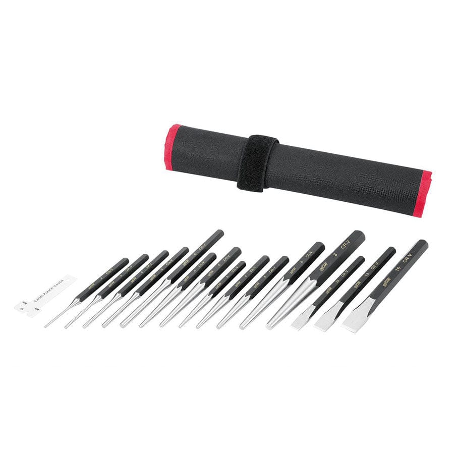 Chicane Tools STRIKING & PRYING 16 PIECE PUNCH & CHISEL SET SR