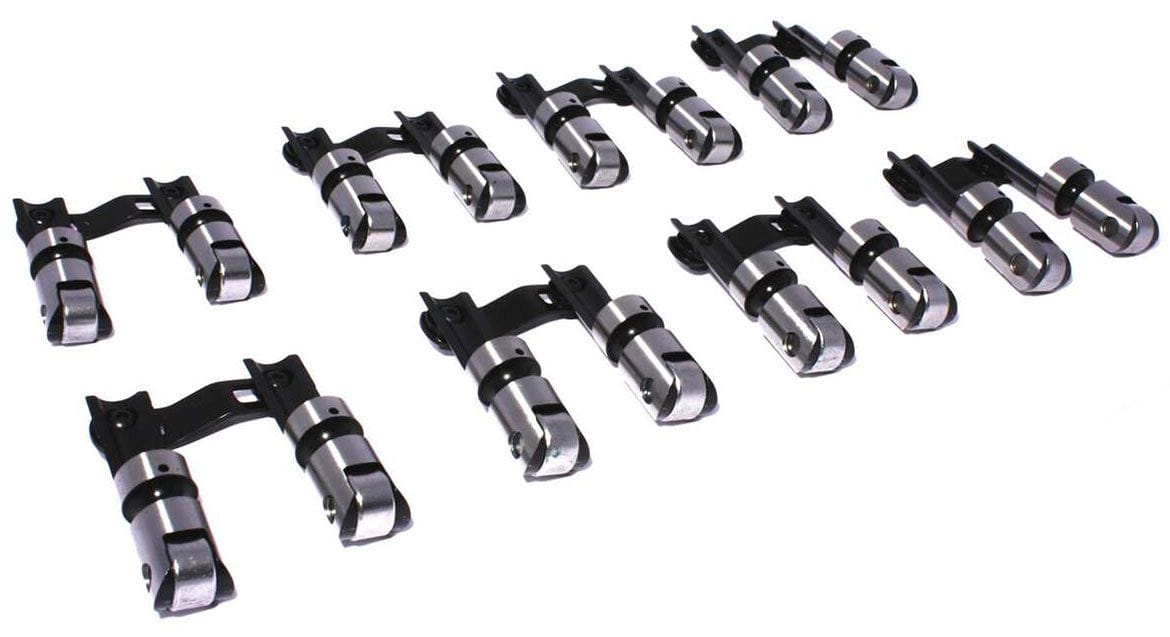 COMP Suit Small Block Chevy 265-400, Left Offset Intakes COMP Cams Endure-X Solid Roller Lifters CO896-16 SR