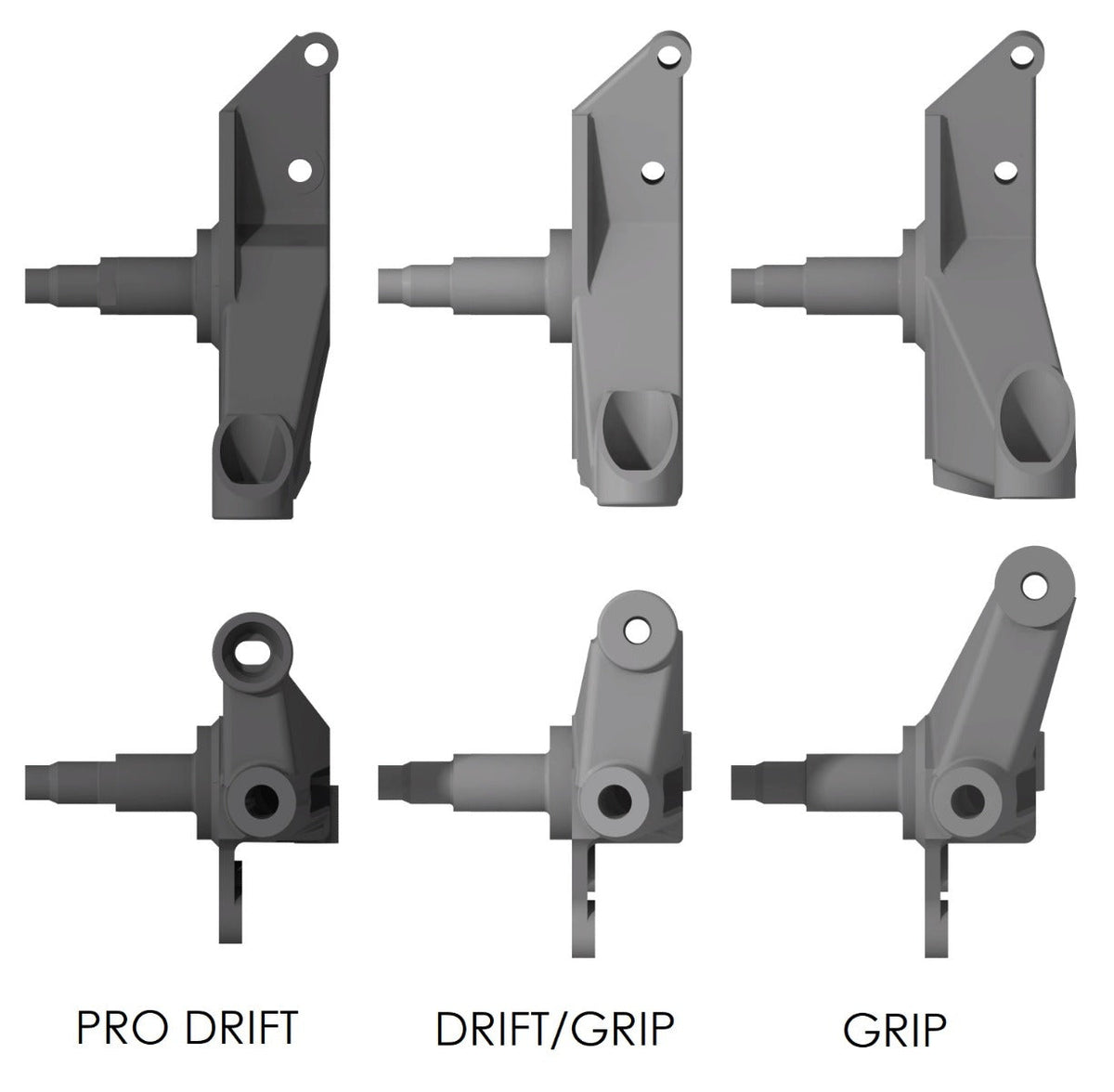 GKTech S-Chassis Front Drop Knuckles (SFRDROPKNUCKCOMBO)