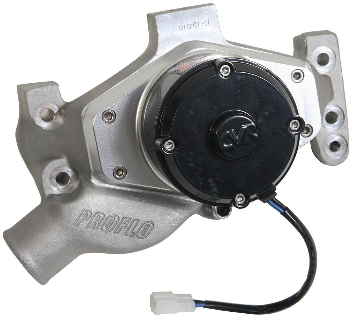 CVR Small Block Chevy - Clear Anodised Face CVR Cast Proflo Maximum Electric Water Pump - 55 GPM CVR7550 SR