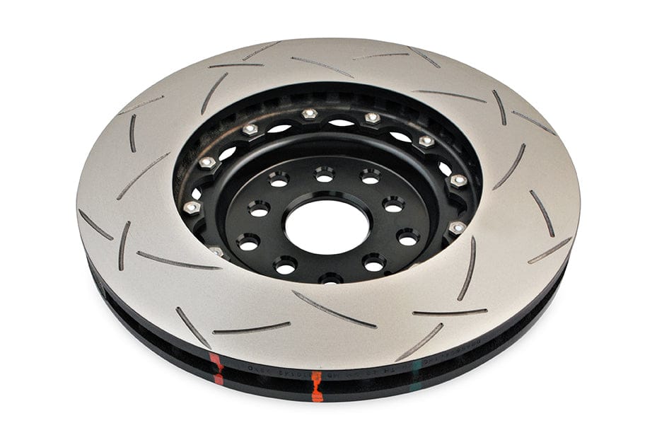 DBA Brakes Disc Rotors DBA T3 Slot KP Front Disc Brake Rotors Subaru WRX STI 02-11 5000 2-piece Black Hat (DBA5654BLKS-10) SR