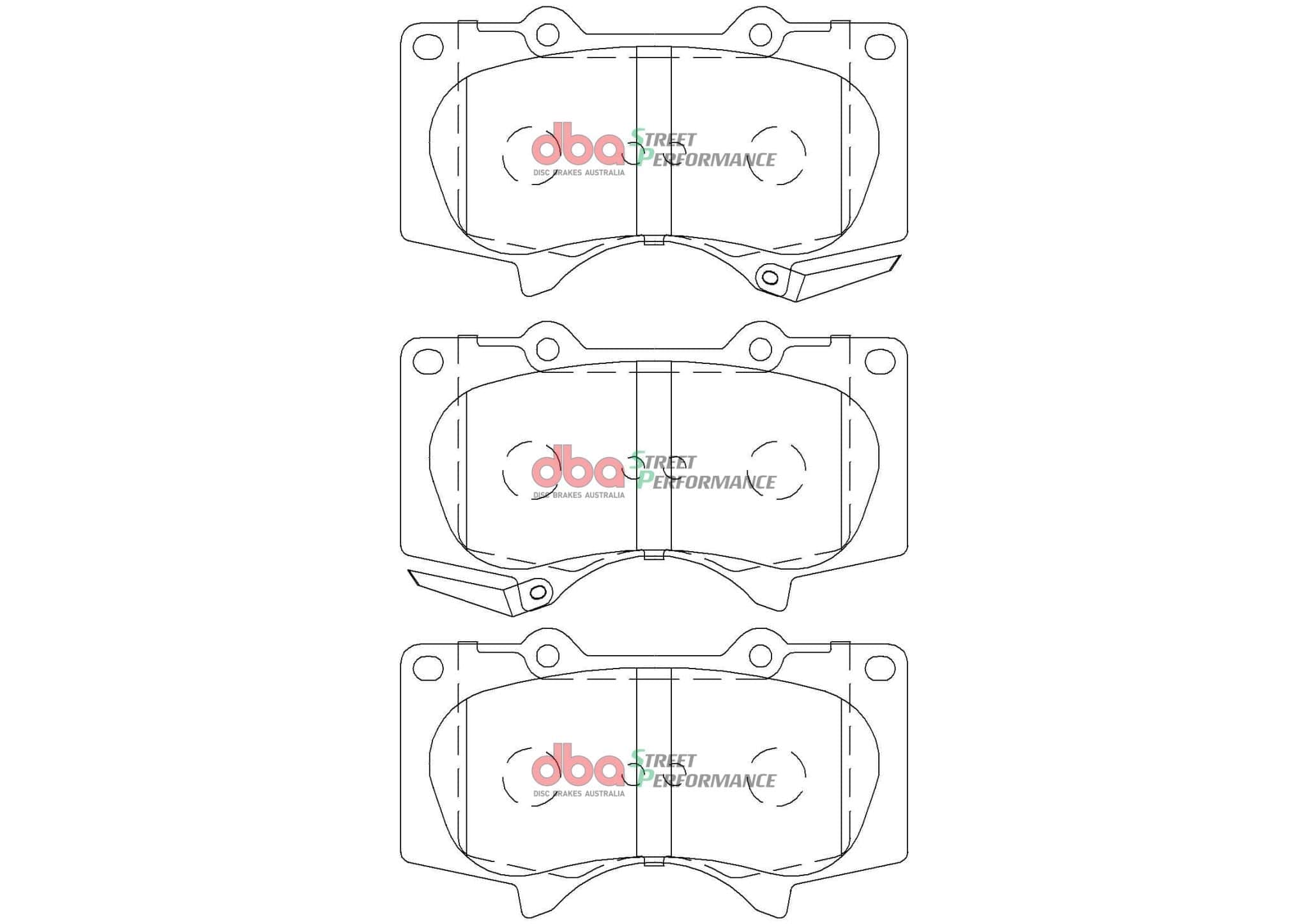 DBA Drum Brake Pad to suit Toyota Fortuner 15- SP PERFORMANCE Front DBA SR