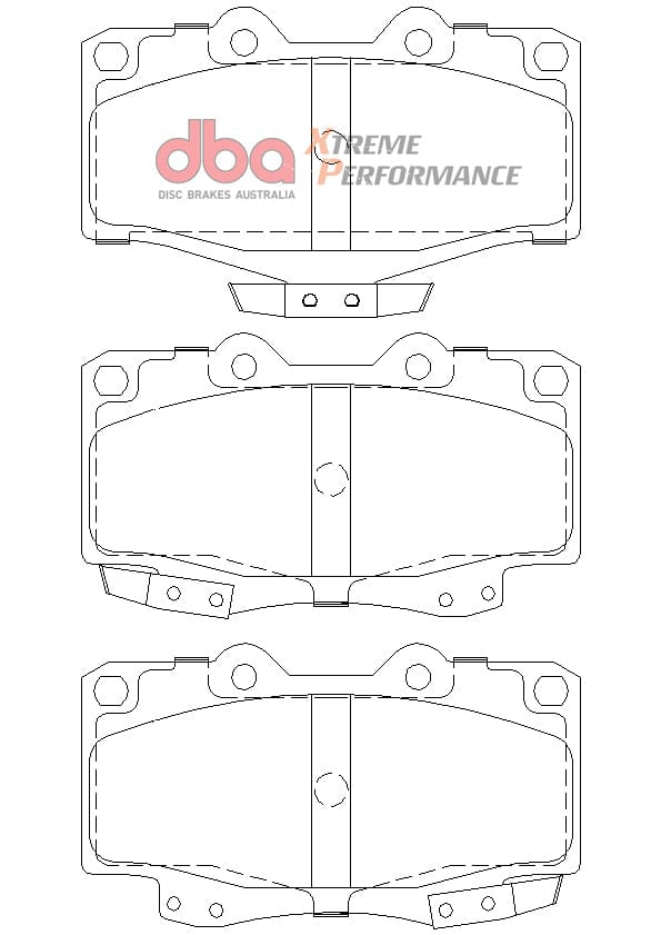 DBA Drum Brake Pad to suit Toyota VZN130 LN61 LN130 YN130 RN130 DBA XP PERFORMANCE F SR