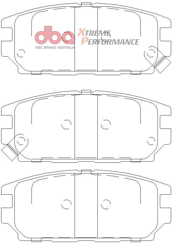 DBA Drum Mitsubishi Verada KS/KH/KR/KE/KJ 92-03 DBA XP PERFORMANCE Rear Brake Pad SR