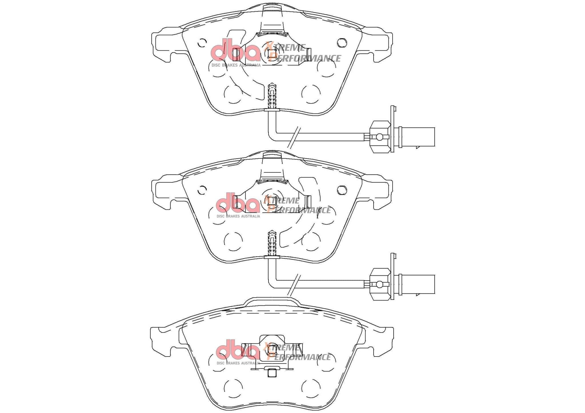 DBA Drum Volkswagen Eos, Passat 05-16 XP PERFORMANCE Front DBA Brake Pad SR