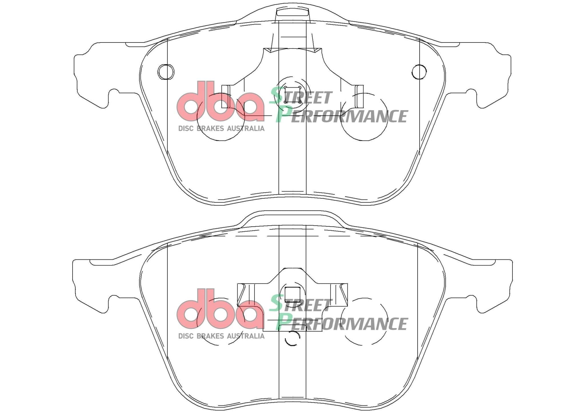 DBA Drum Volvo S40 544 04-12 DBA SP PERFORMANCE Front Brake Pad SR