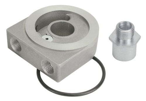 DERALE 3/4"-16 Thread Size, 3/8" NPT Ports Derale Derale Low Profile Sandwich Adapter Kit With Pressure Relief DP25770 SR
