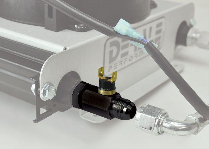 DERALE Hose Barb Fittings Included Derale Derale Universal Standard Series In-Line Fluid Thermostat -6 AN x -6 AN DP13021 SR