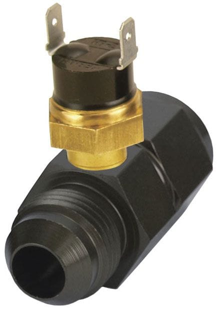 DERALE On 190°F - Off 175°F Derale Derale Premium Series In-Line Fluid Thermostat -8AN x -8AN DP35026 SR