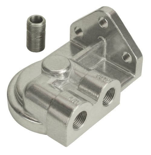 DERALE Single Right Hand Mount, 3/4"-16 Filter Thread, 3/8" Inlet / Outlet P Derale Derale Standard Series Filter Mount DP25751 SR