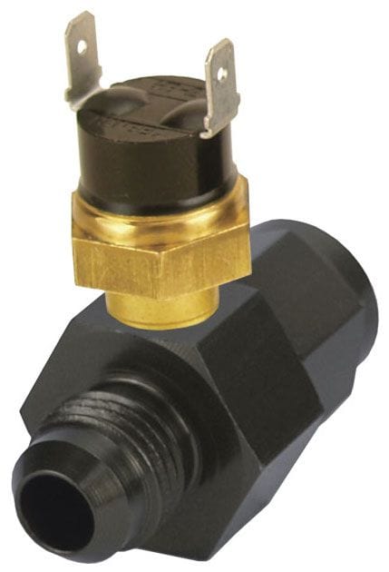 DERALE Turn-On Temperature is 180°F Derale Derale Premium Series In-Line Fluid Thermostat -6AN x -6AN DP35020 SR