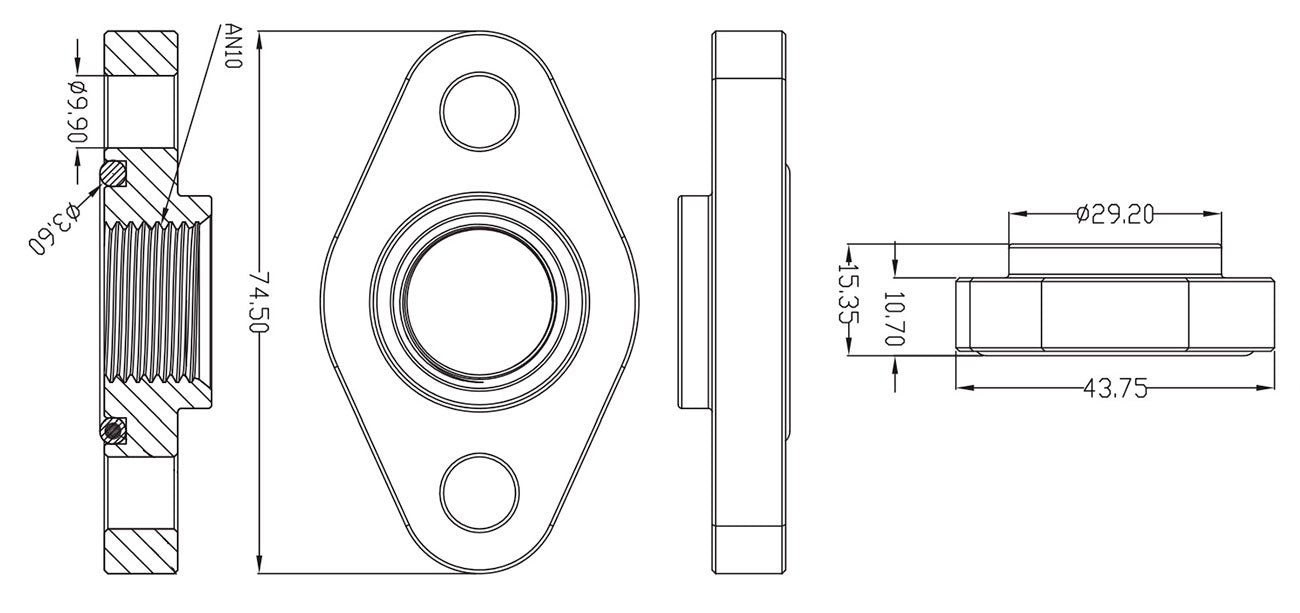 Aeroflow Turbo Drain Adapter AF463-03