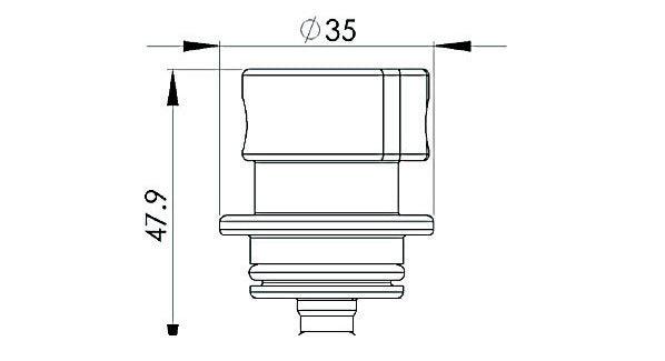 Aeroflow Fuel Rail Adapter (Silver) AF64-2062S