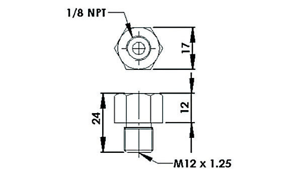 Aeroflow Fuel Rail Adapter (Black) AF64-2063BLK