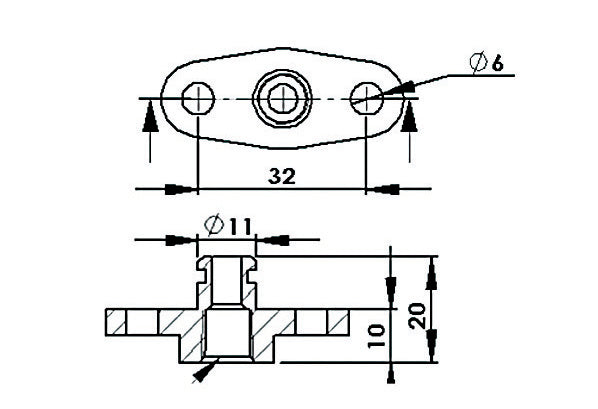 Aeroflow Fuel Rail Adapter (Red) AF64-2064R